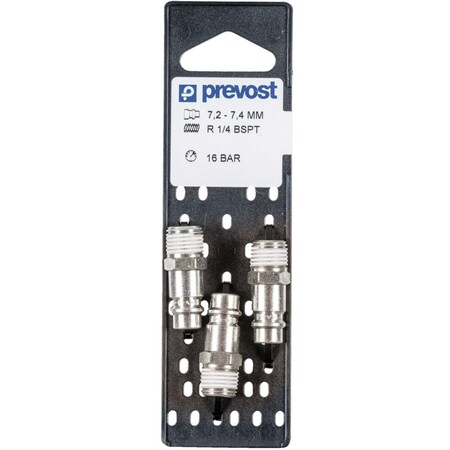 Prevost 3/8in Passage x 1/4in MN High Flow Nitrided Steel Plug - 3 Pack ERP 076251P3